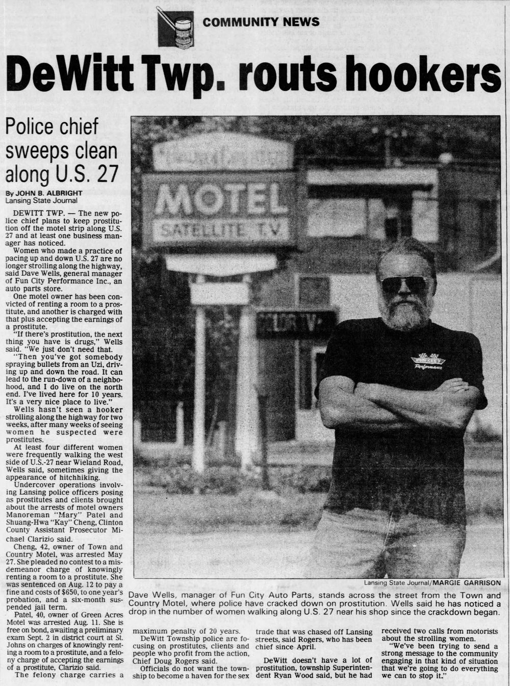 Town & Country Motel (Town and Country Motel) - Aug 25 1993 Article On Prostitution